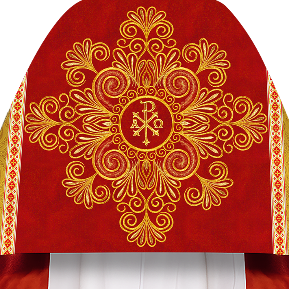 Humeral Veil Vestment with Braided Embroidery and Trims