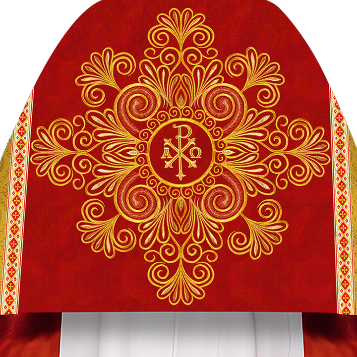 Humeral Veil Vestment with Braided Embroidery and Trims