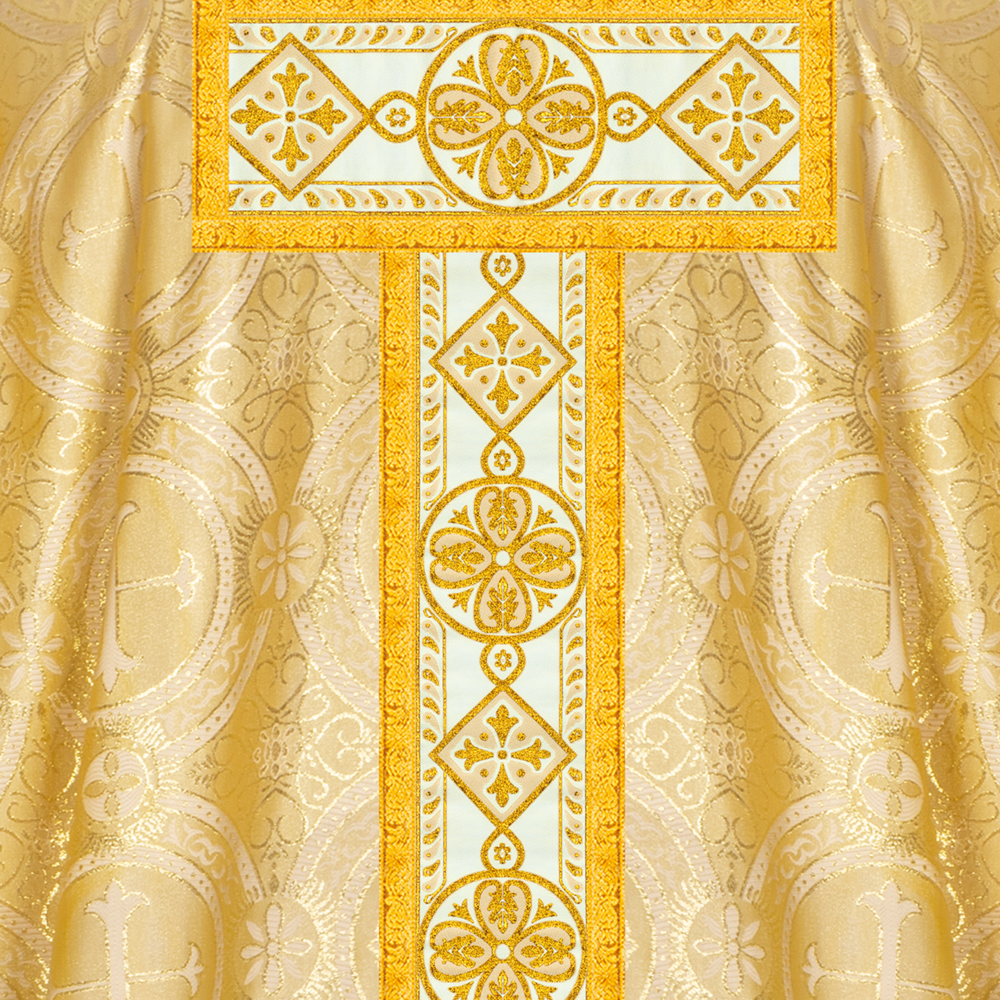 Gothic Chasuble Featuring Beautiful Golden Braided Trims