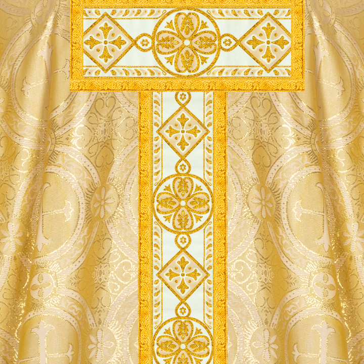 Gothic Chasuble Featuring Beautiful Golden Braided Trims