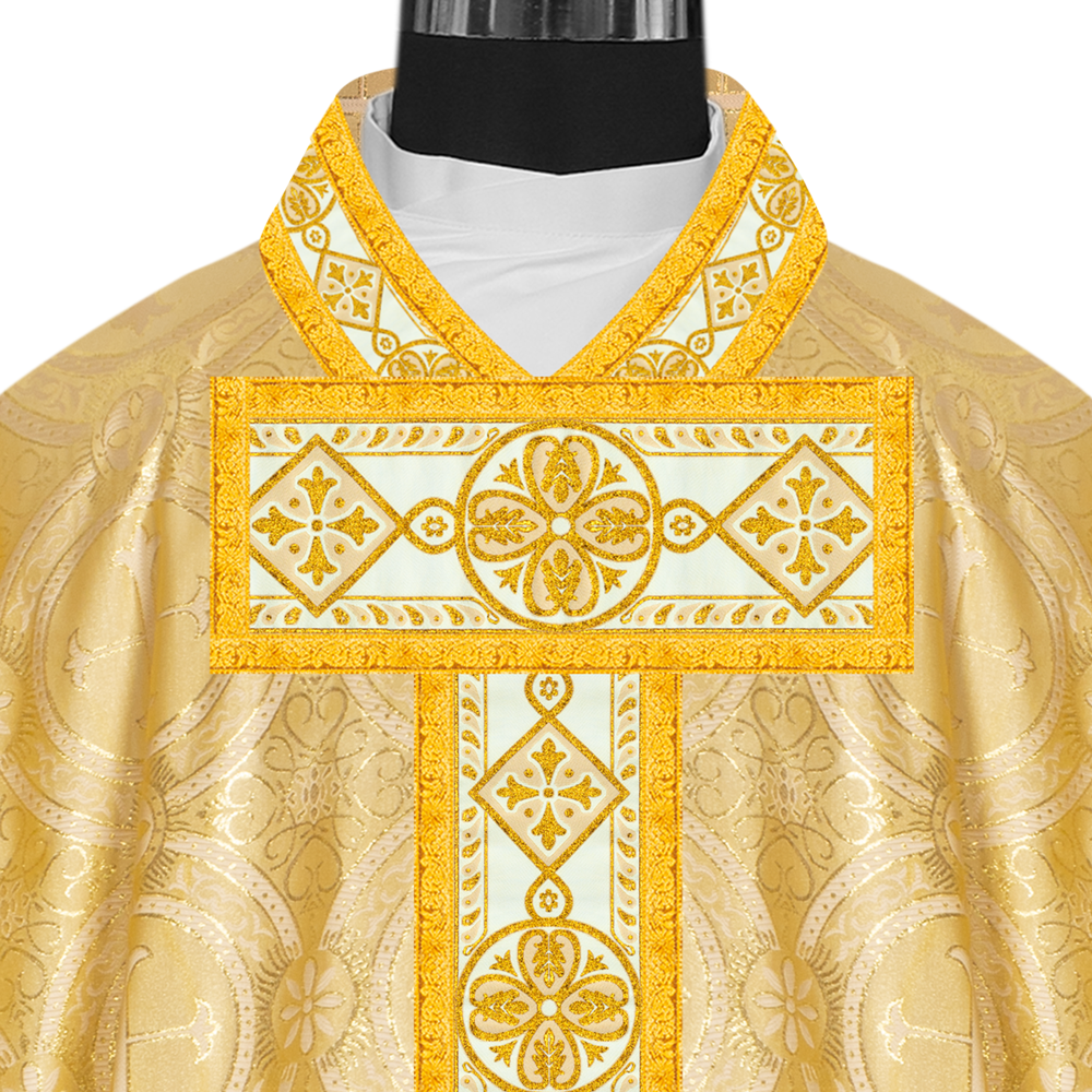 Gothic Chasuble Featuring Beautiful Golden Braided Trims