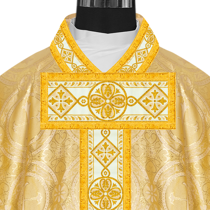 Gothic Chasuble Featuring Beautiful Golden Braided Trims