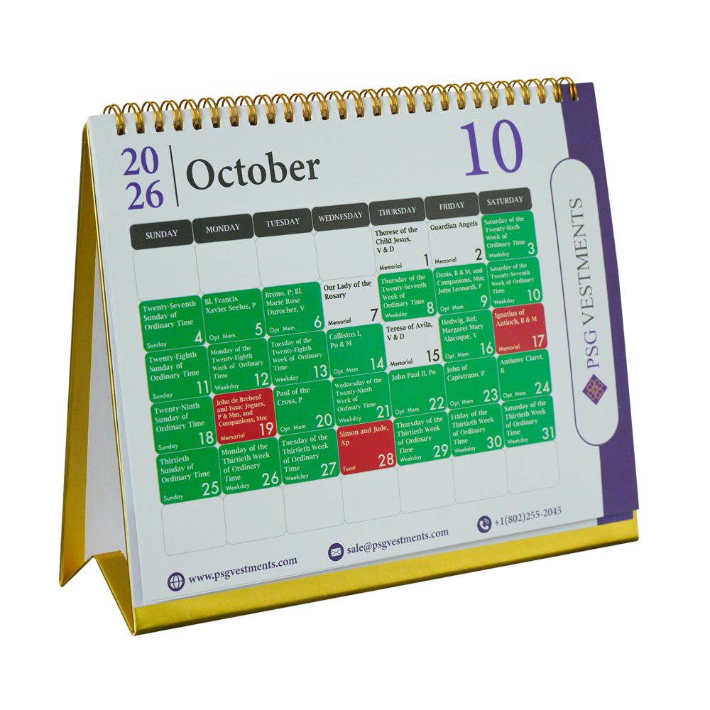 Liturgical Calendar 2026