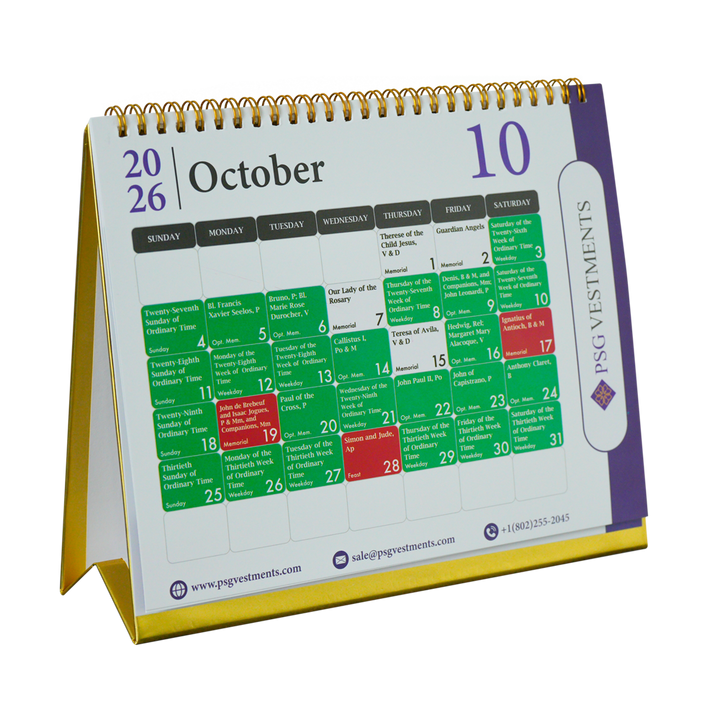 Liturgical Calendar 2026