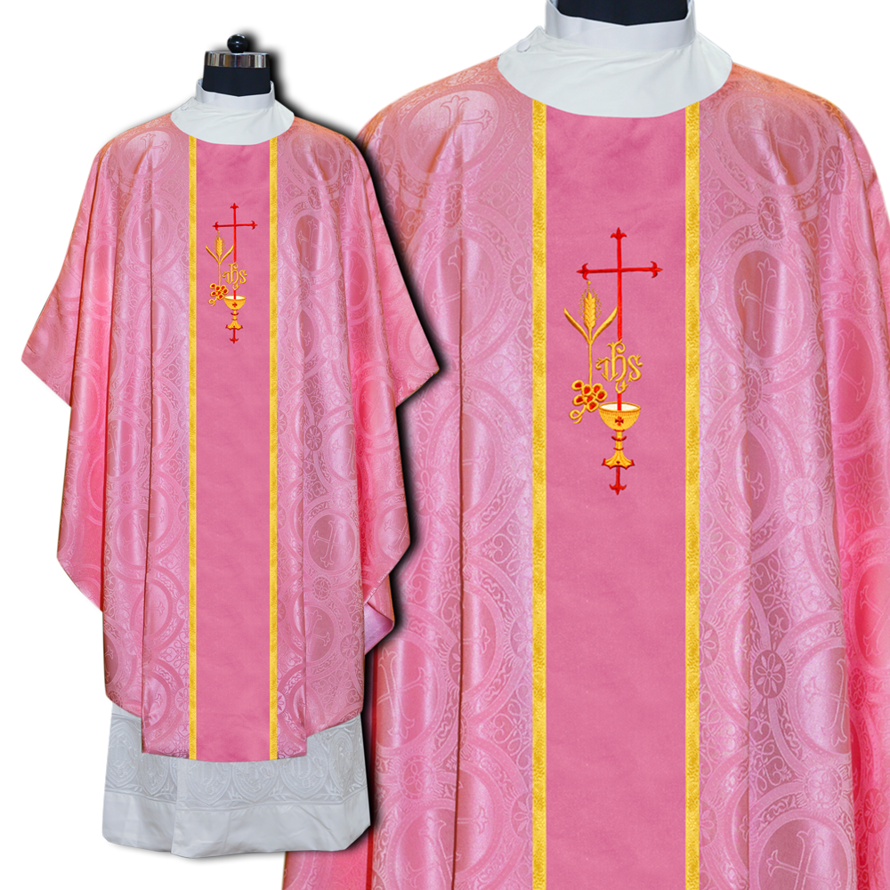 Gothic Chasuble Spiritual Emmer with IHS Motif