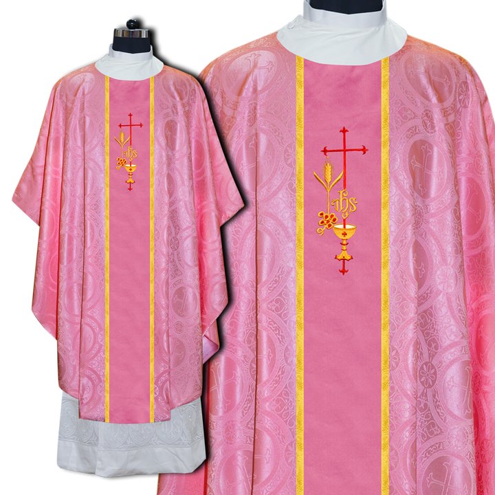 Gothic Chasuble Spiritual Emmer with IHS Motif