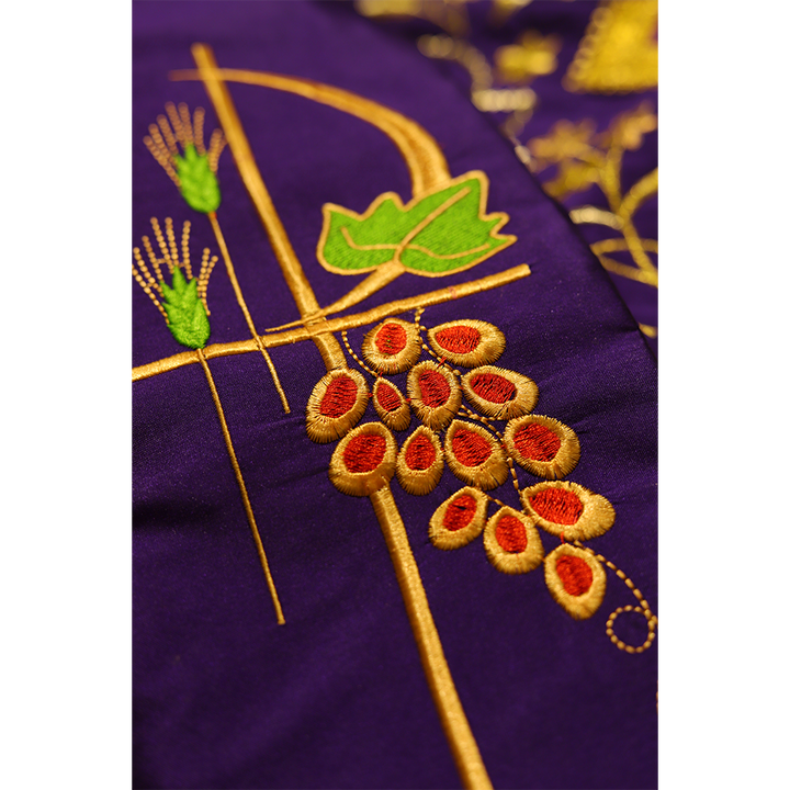 Set of 4 PAX with Grapes Embroidered Clergy Stole