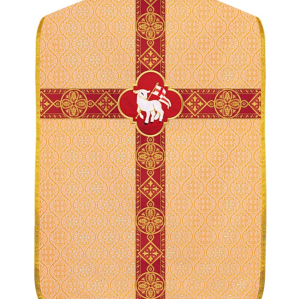 Roman Chasuble Vestments with braided orphrey