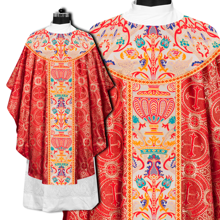 Gothic Chasuble in Coronation Tapestry Enhanced with Orphery and Trims