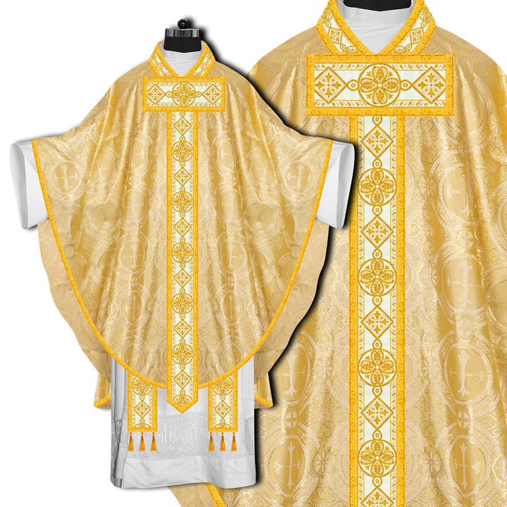 Gothic Chasuble Featuring Beautiful Golden Braided Trims