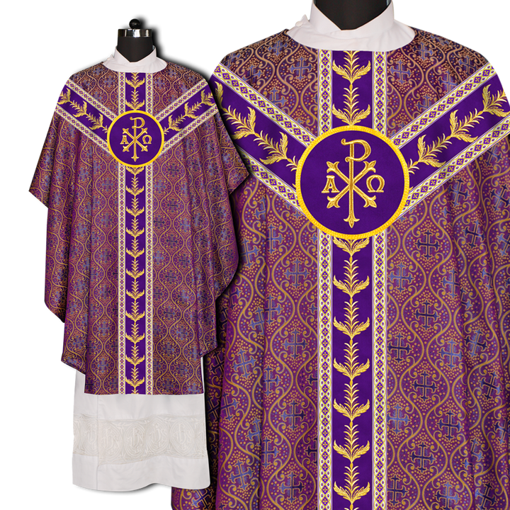 Monastic chasuble Vestments With Detailed braids and trims