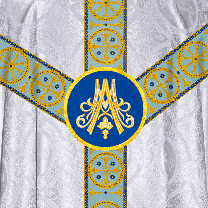 Marian Style Gothic Chasuble with Braided Orphrey