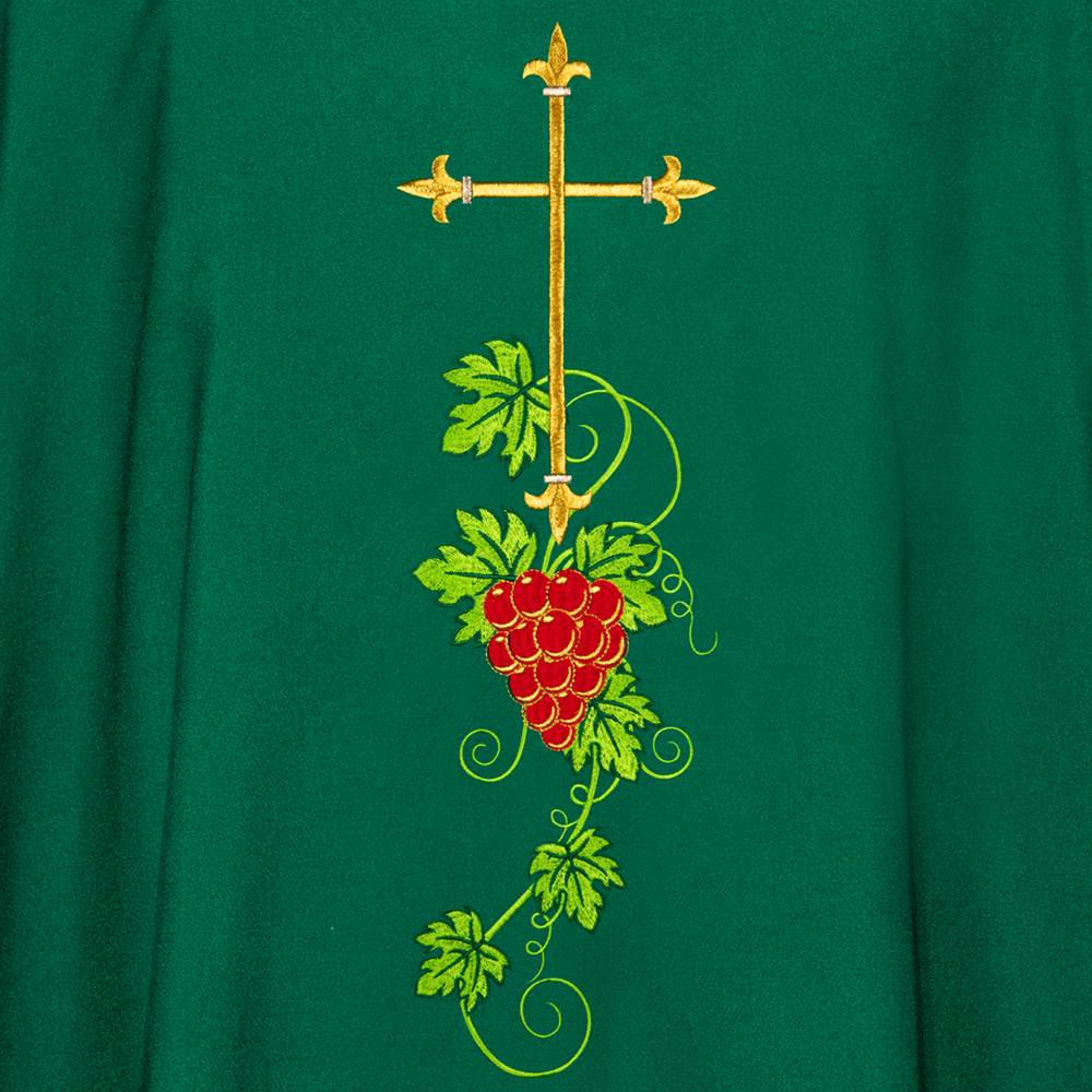 Gothic Chasuble with Grapes and Cross Motif