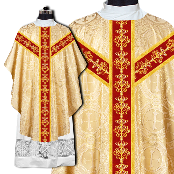 Gothic Chasuble vestment with Golden Lace