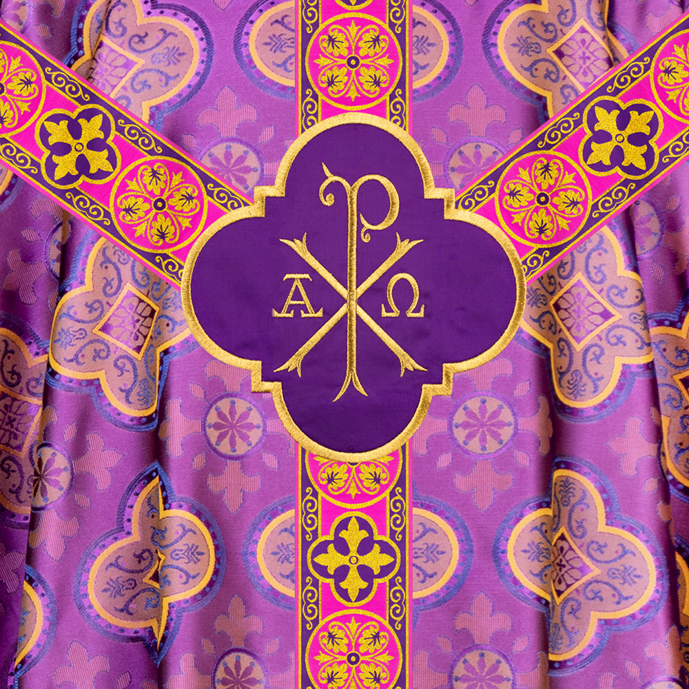 Gothic Chasuble with Cross Braided Trims