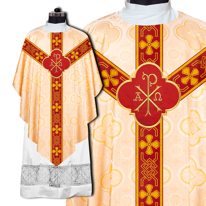 Traditional Pugin chasuble with Designer Orphrey