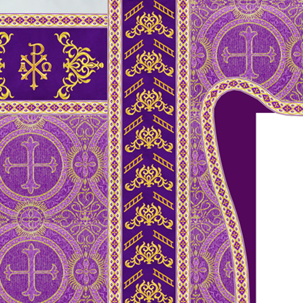 Tunicle Vestment with Braided Motif and Trims