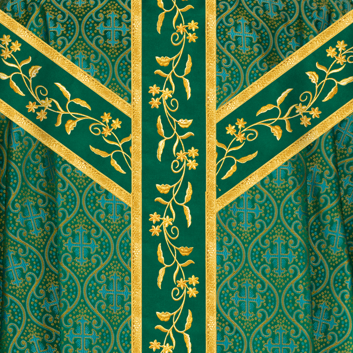 Gothic chasuble Vestment with Floral Design