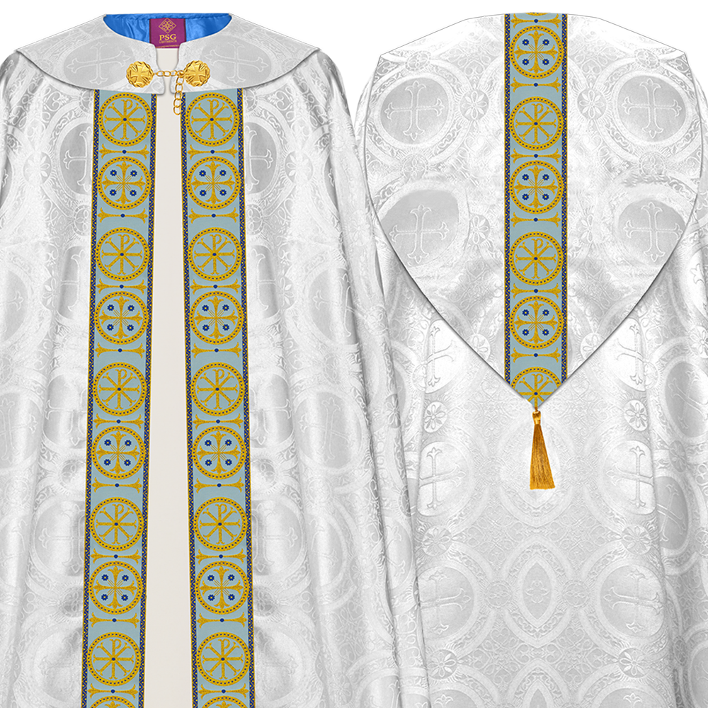 Marian Gothic Cope Vestment with Detailed Braids