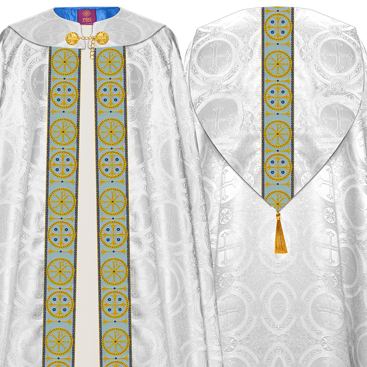 Marian Gothic Cope Vestment with Detailed Braids