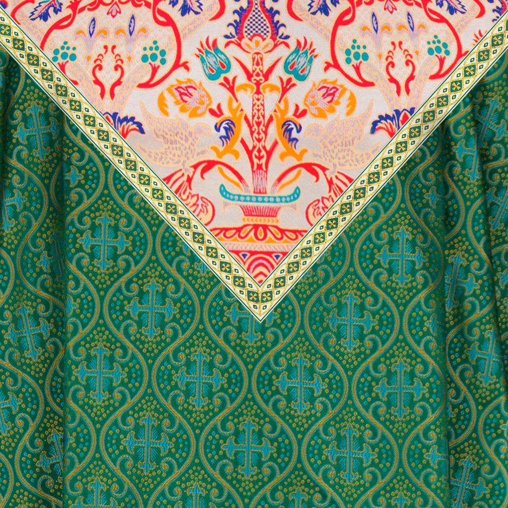 Tapestry Chasuble with Detailed Braids and Trims