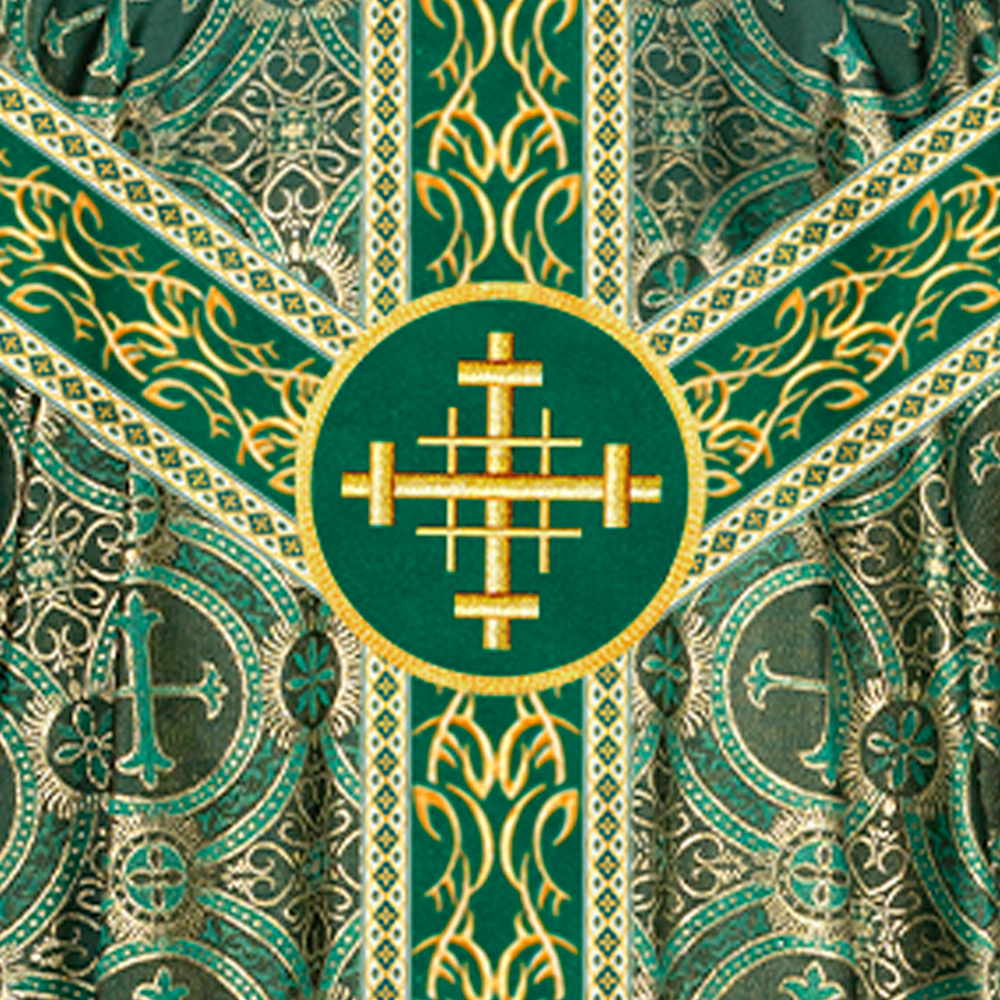 Gothic Chasuble Vestments with embroidery and trims