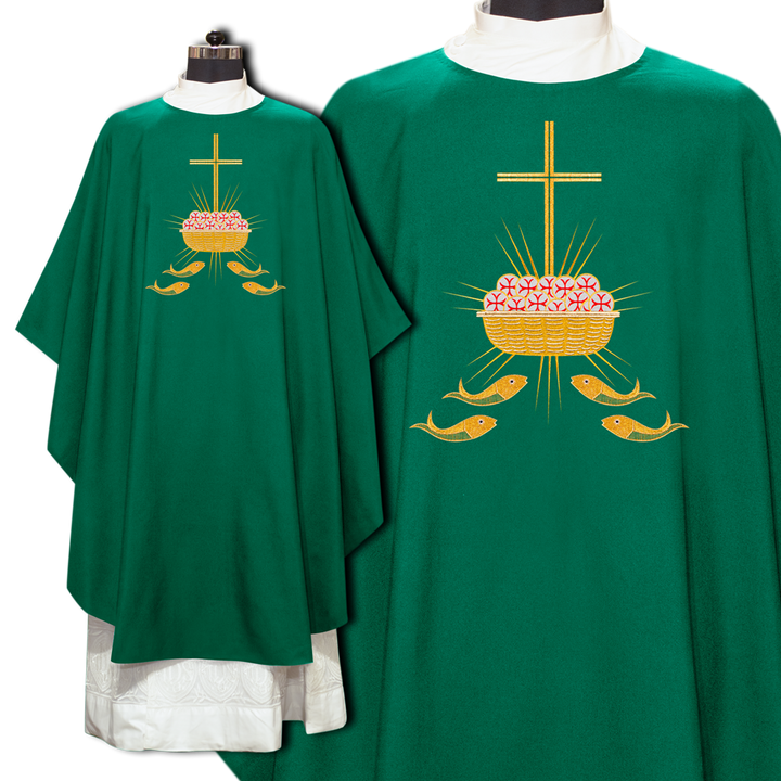 Gothic Chasuble with Bread and Fish Motif