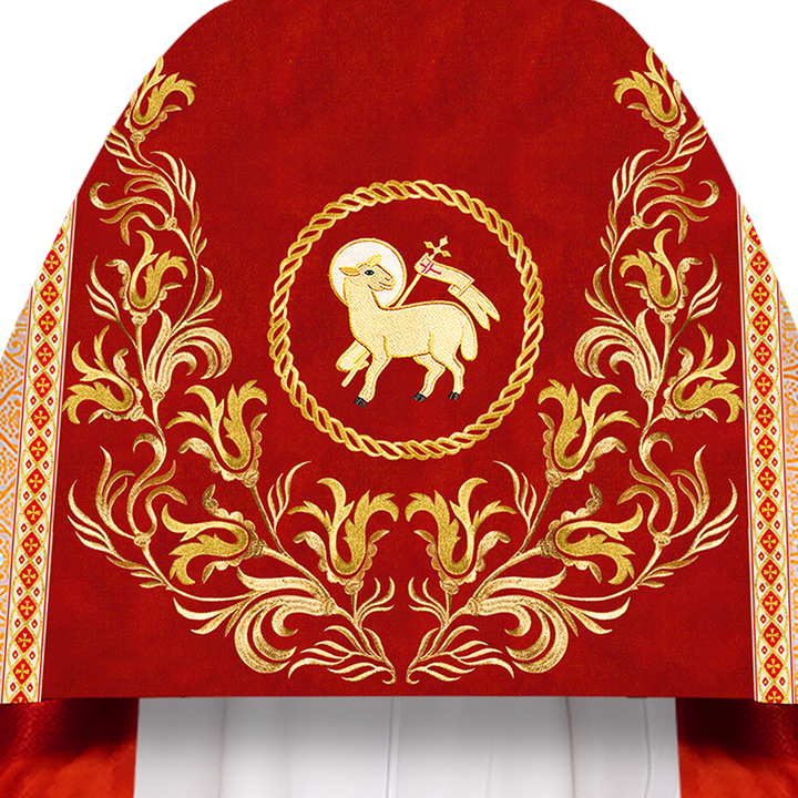 Humeral Veil Vestment with Embroidery Motif