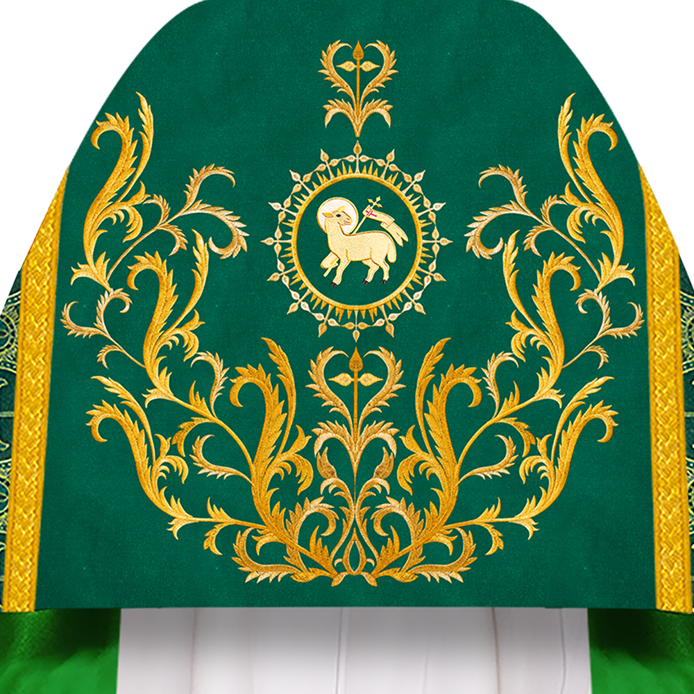 Liturgical motif embroidered Humeral Veil