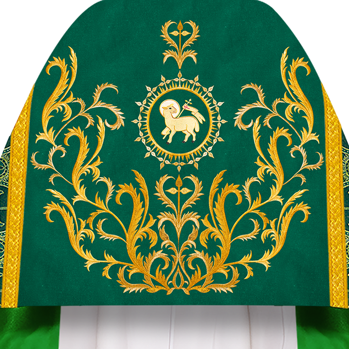 Liturgical motif embroidered Humeral Veil