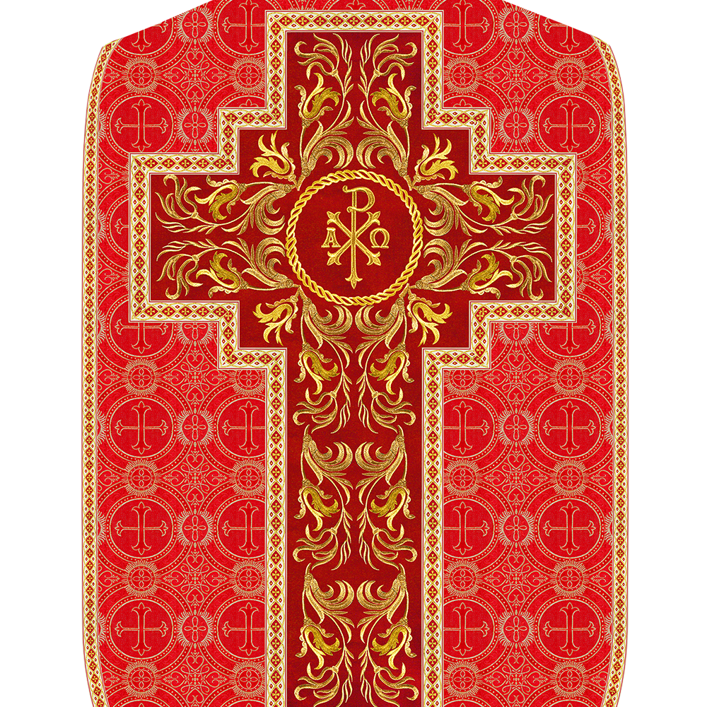 Set of Four Liturgical Embroidery Roman Chasubles