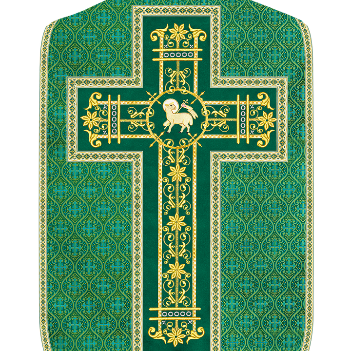 Set of Four Catholic Roman Chasuble with Spiritual Motif