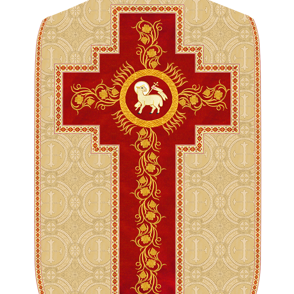 Set of Four Grapes Embroidery Roman Chasuble Vestments