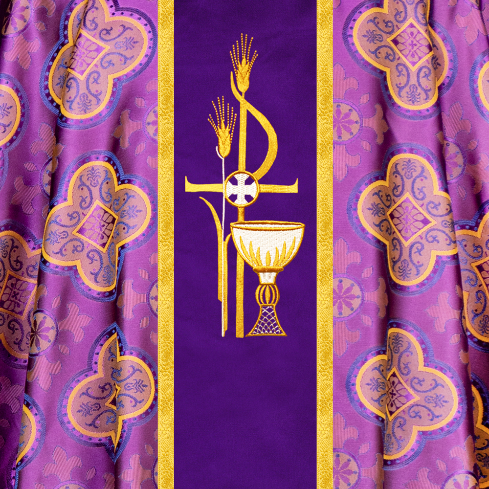 Gothic Chasuble Spiritual PAX with Chalice Motif