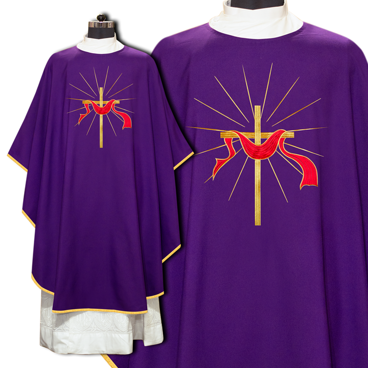 Lenten Chasuble with Cross Design