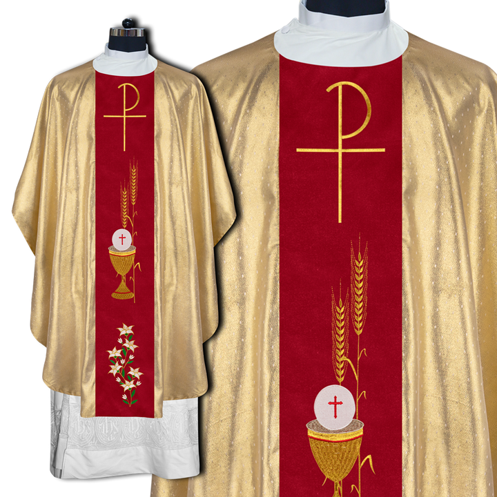 Gothic chasuble adorned with sacred embroidery