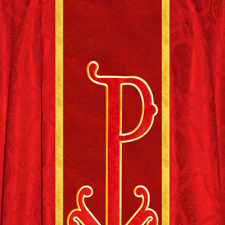 Gothic Chasuble with PAX Motif and Golden Trims