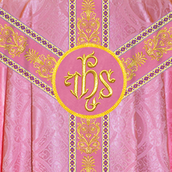 Gothic Chasuble Vestments With Ornate Braids and Trims