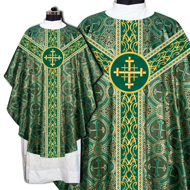 Gothic Chasuble Vestments with embroidery and trims