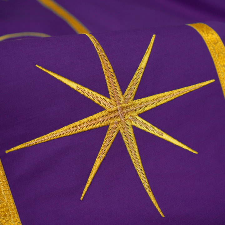 Liturgical Advent Chasuble with Radiant Star Motif