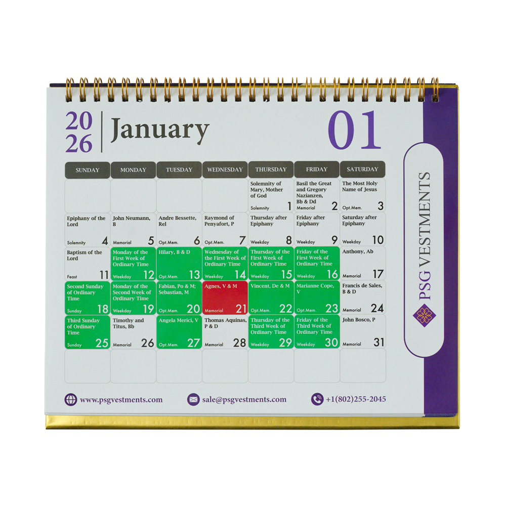 Liturgical Calendar 2026