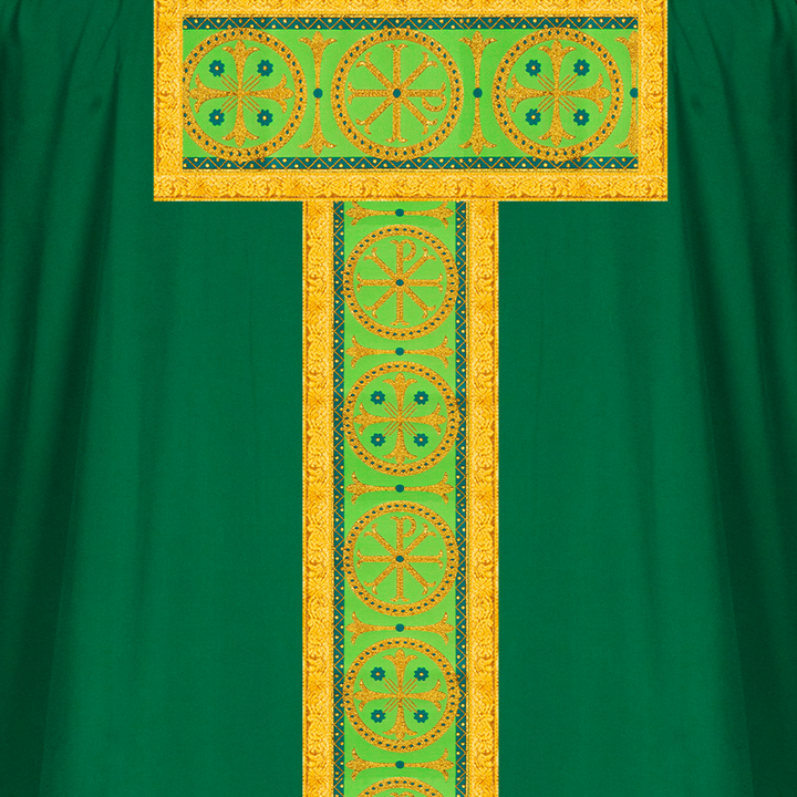 Gothic Chasuble Embellished with Delicate Pax Braided Lace