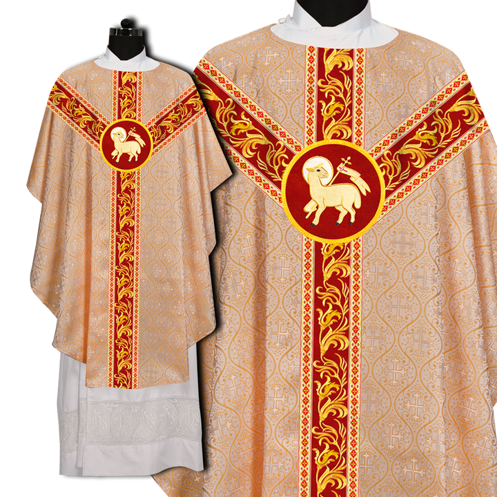 Gothic Chasuble Vestments With Ornate Embroidery And Trims