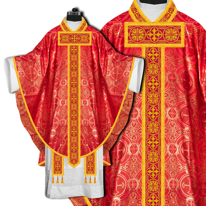 Gothic chasuble embellished with braided Trims