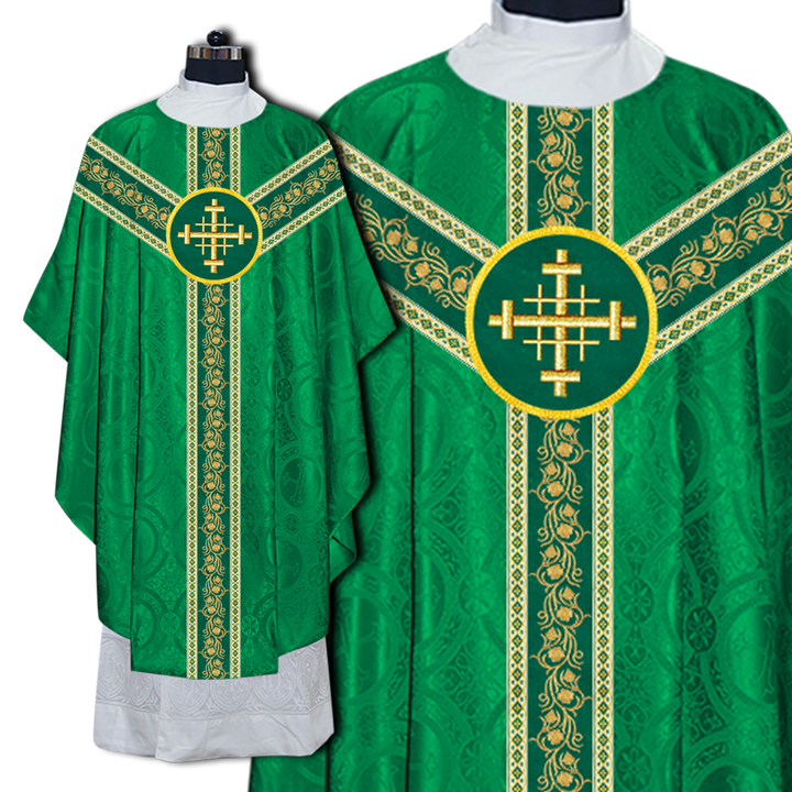 Embroidered Gothic Chasuble Adorned With Grapes Design