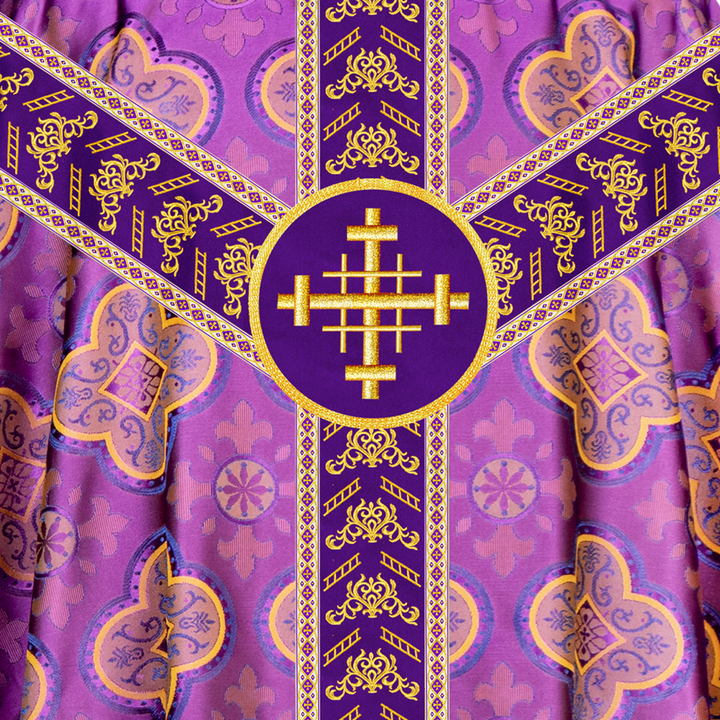 Gothic Chasuble Vestments With Adorned Orphrey And Trims