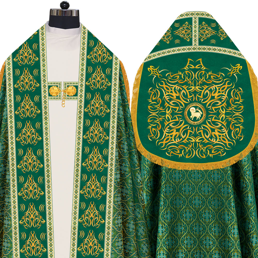 Traditional Embroidered Roman Cope Vestment