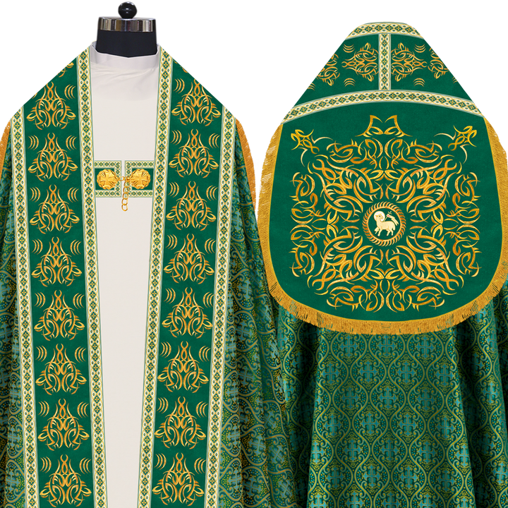 Traditional Embroidered Roman Cope Vestment