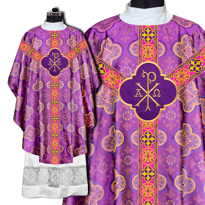 Gothic Chasuble with Cross Braided Trims