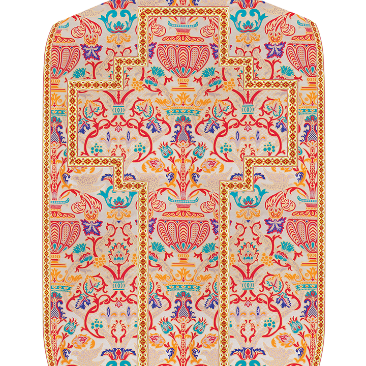 Tapestry Roman Chasuble Fiddleback with Braided Trims